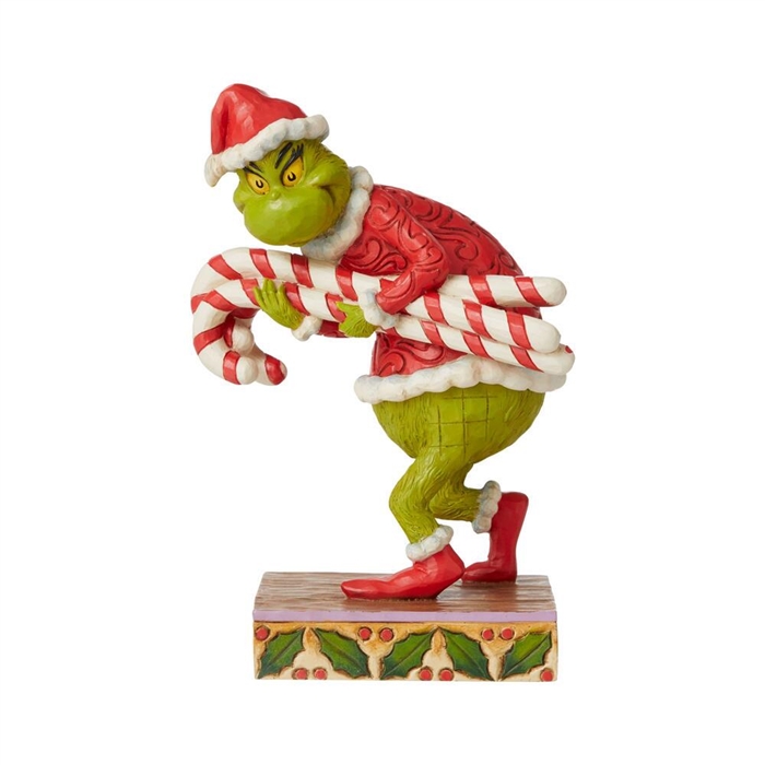 Jim Shore Grinch | Grinch Stealing Candy Canes 6008888 | DBC Collectibles
