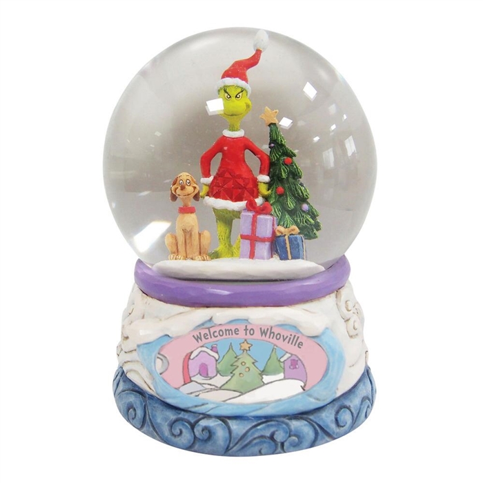 Jim Shore Grinch | Grinch and Max Waterball 6008892 | DBC Collectibles