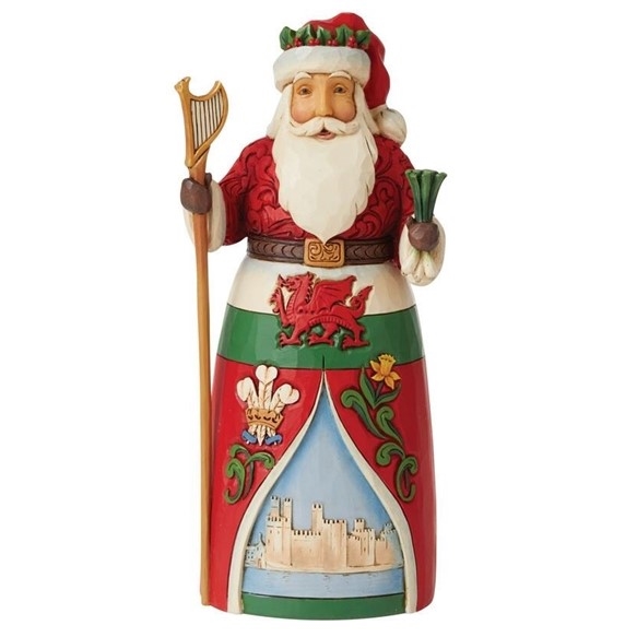 Jim Shore Heartwood Creek | Nadolig Llawen - Welsh Santa 6008913| DBC Collectibles