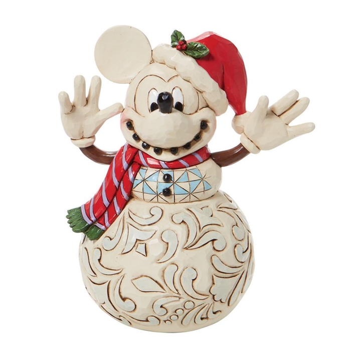 Jim Shore Disney Traditions | Snowy Smiles - Mickey Mouse Snowman 6008976 | DBC Collectibles