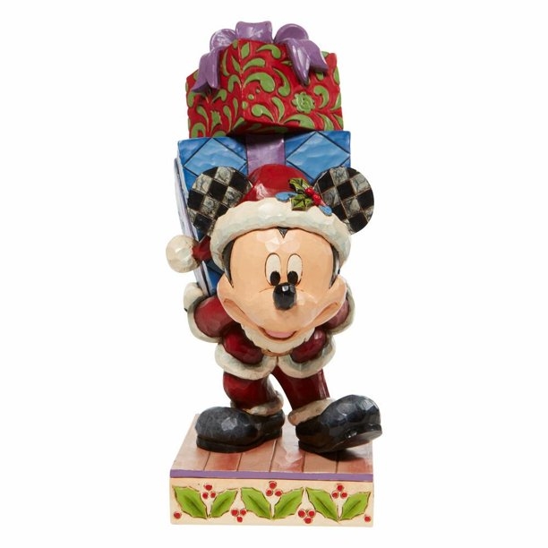 Jim Shore Disney Traditions | Here Comes Old St. Mick - Mickey with Presents 6008978 | DBC Collectibles