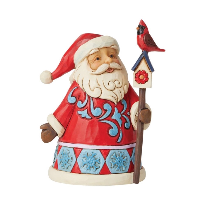 Jim Shore Heartwood Creek | Santa With Cardinal & Birdhouse - 6009010 | DBC Collectibles