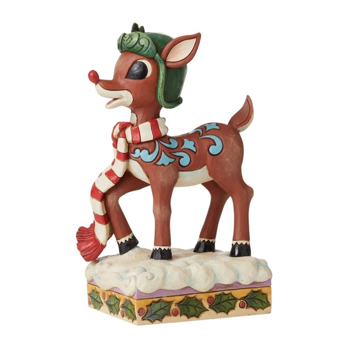 Jim Shore Rudolph Traditions | Rudolph in Aviator Hat 6009111 | DBC Collectibles