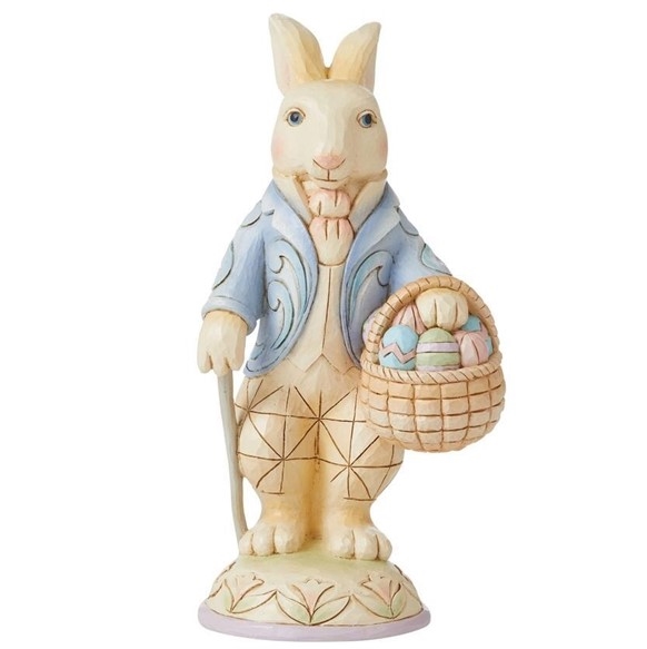 Jim Shore Disney Tradtitions | Hareâ€™s Easter - Easter Bunny with Basket 6009157 | DBC Collectibles