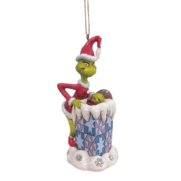 Jim Shore Grinch | Grinch in Chimney Ornament 6009204 | DBC Collectibles