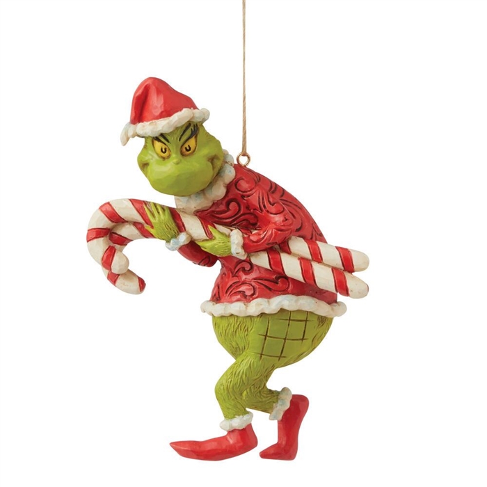Jim Shore Grinch | Grinch Candy Canes Ornament 6009206 | DBC Collectibles