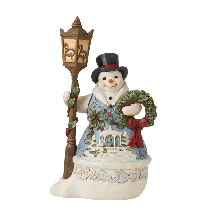 Jim Shore Heartwood Creek | Be The Light This Season - Victorian Snowman at Lamppost 6009494 | DBC Collectibles