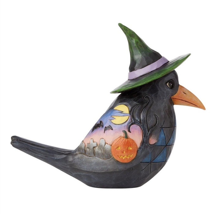 Jim Shore Heartwood Creek | Halloween Crow Pint Sized - 6009510 | DBC Collectibles