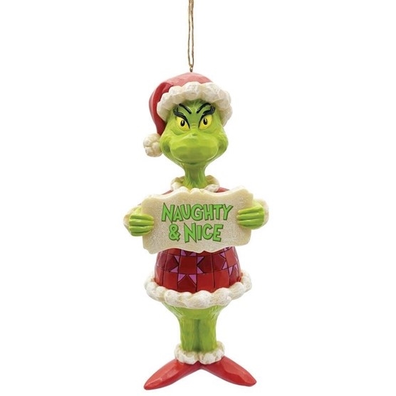 Jim Shore Heartwood Creek |  Grinch Naughty Or Nice  - Ornament - 6009536 | DBC Collectibles