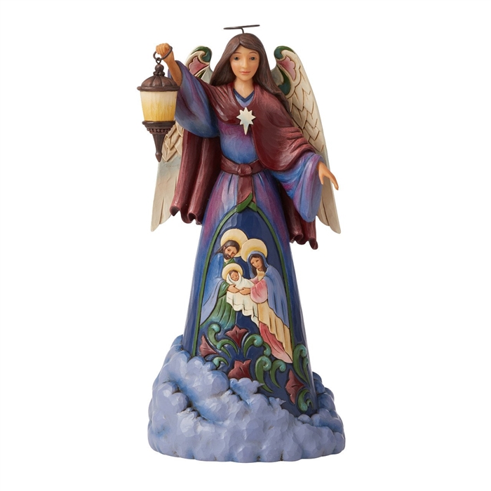 Jim Shore Heartwood Creek | He Is The Light of The World - Nativity Angel with Lantern 6009688 | DBC Collectibles