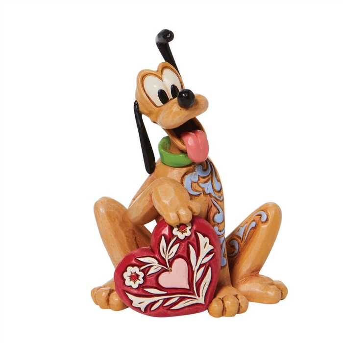 Jim Shore Disney Traditions | Pluto Holding Heart 6010108 | DBC Collectibles