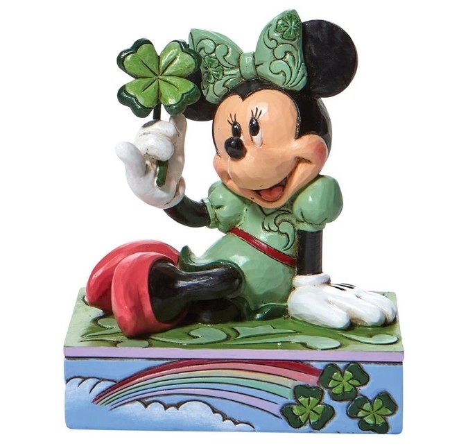 Jim Shore Disney Traditions |  Shamrock Wishes - Minnie Shamrock Personality 6010109 | DBC Collectibles