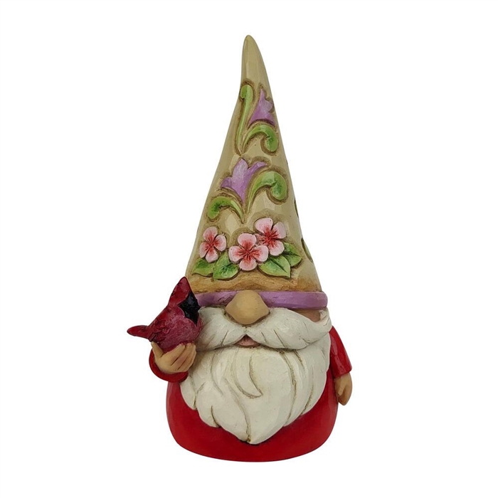 Jim Shore Heartwood Creek - Redbird Beauty - Gnome with Cardinal figurine