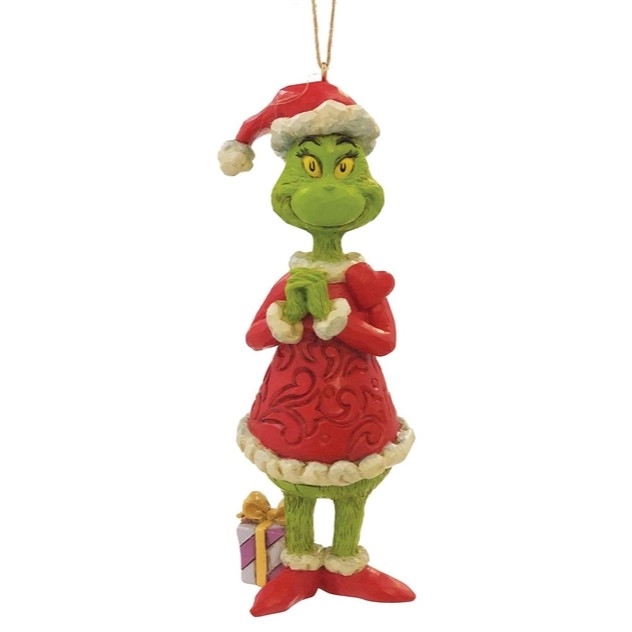 The Grinch by Jim Shore | Grinch with Large Heart Ornament 6010784 | DBC Collectibles