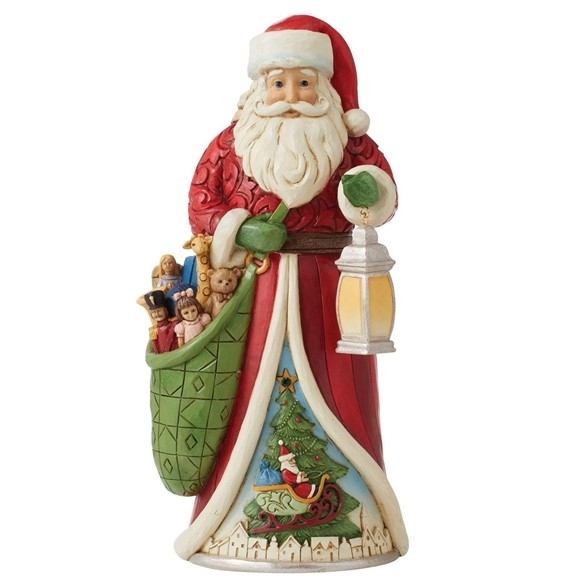 Jim Shore Heartwood Creek | Christmas Joy Shines Ever Bright - Worldwide Event Santa with Bag  6010831 | DBC Collectibles