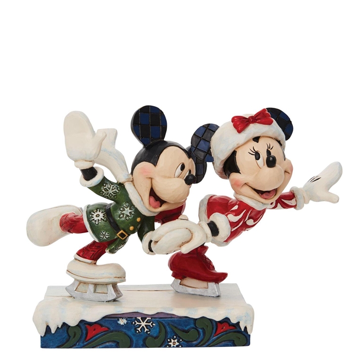 Jim Shore Disney Traditions | Minnie and Mickey Ice Skating 6010871 | DBC Collectibles