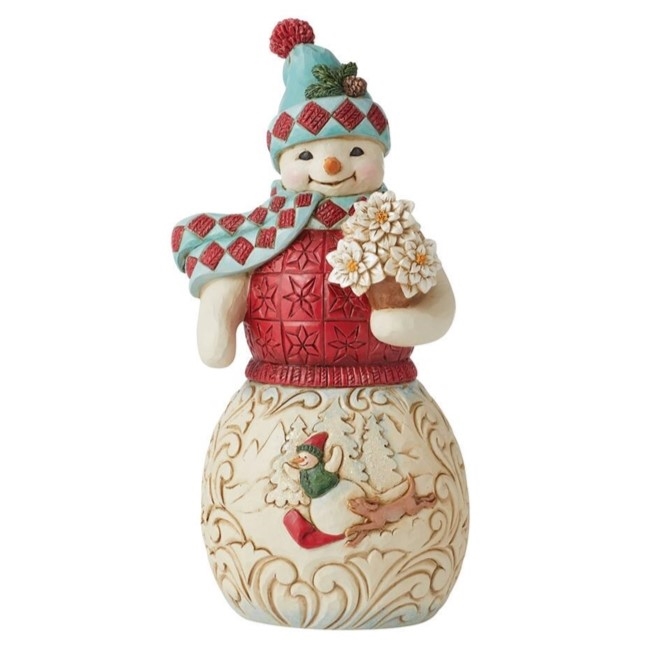 Jim Shore Heartwood Creek | Horray For Snow Days - Wonderland Snowman Sledding 6011688 | DBC Collectibles