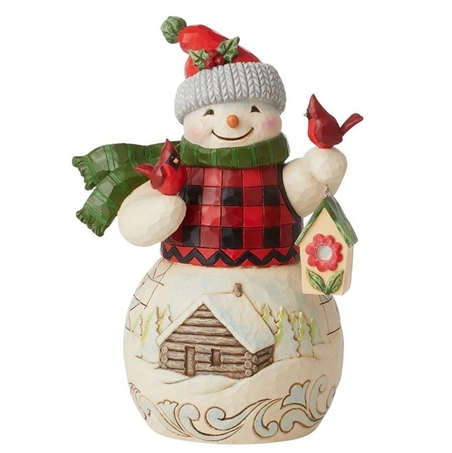 Country Living by Jim Shore  | Peace In The Country - Snowman with Birdhouse 6011742 | DBC Collectibles