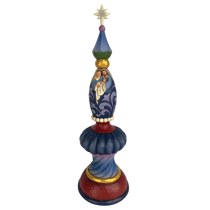 Jim Shore Heartwood Creek |   Holy Night of Promise - Holy Family Nativity Finial   6011858 | DBC Collectibles