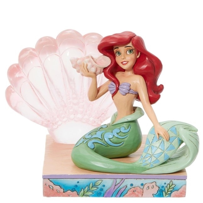 Jim Shore Disney Traditions | A Tail of Love - Ariel Clear Resin Shell 6011923 | DBC Collectibles