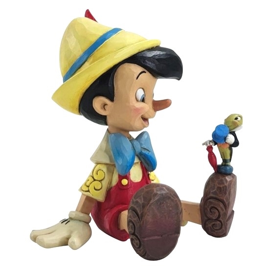 Jim Shore Disney Traditions | Wishful and Wise - Pinocchio & Jiminy Cricket Sitting 6011934 | DBC Collectibles