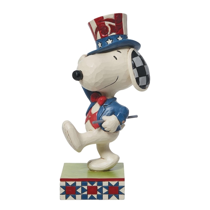 Peanuts by Jim Shore | Marching With Glory - Patriotic Snoopy Marching 6011949 | DBC Collectibles