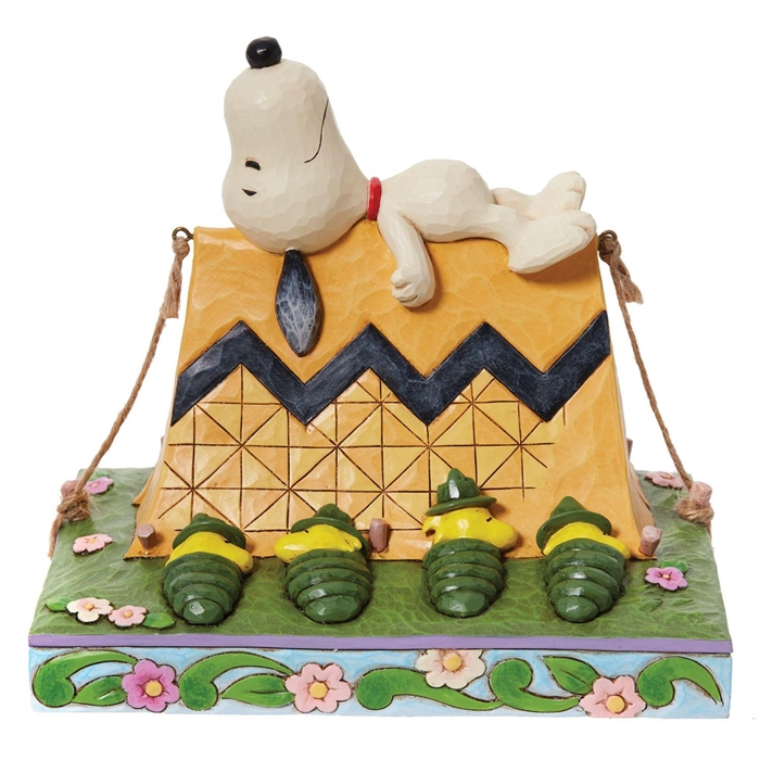 Peanuts by Jim Shore | Restful Campers - Snoopy & Woodstock Camping 6011952 | DBC Collectibles