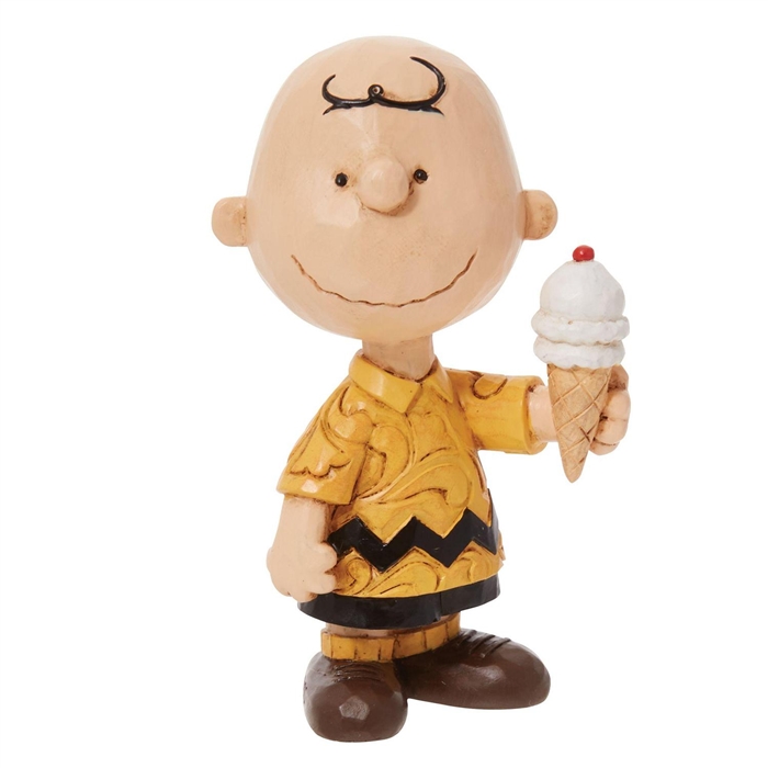 Peanuts by Jim Shore | Mini Charlie Brown with Ice Cream 6011957 | DBC Collectibles