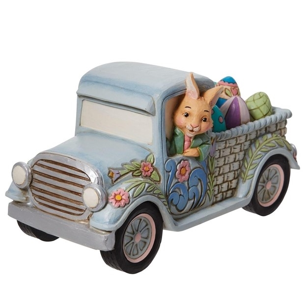 Jim Shore Heartwood Creek | Hauling Easter Wishes Your Way - Easter Truck with Eggs 6012444 | DBC Collectibles