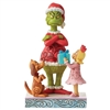 The Grinch By Jim Shore -  Max, Cindy Giving Gift to Grinch