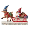 Jim Shore Heartwood Creek - Traveling Toward Christmas - Reindeer Pulling Gnome Sled