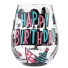 Lolita Glassware - Stemless Glass Happy Day