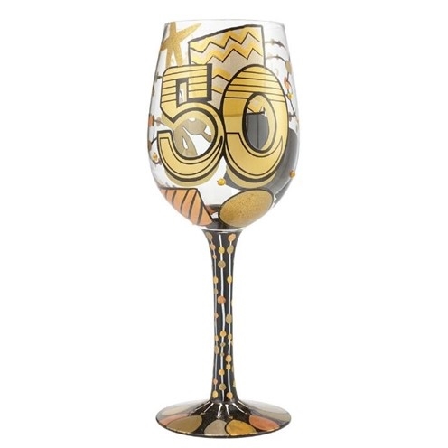 Lolita Glassware - Wine Glass 50th Birthday