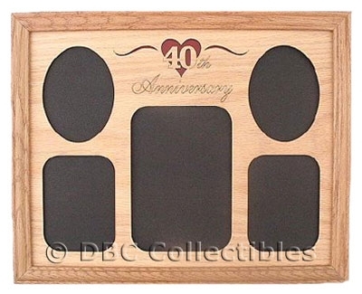 40th Anniversary Oak Wall Picture Frame