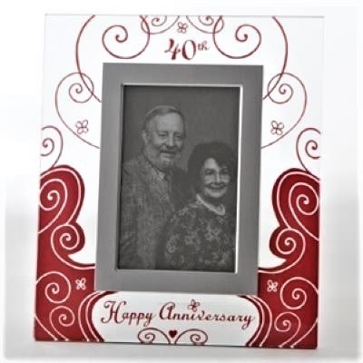 40th Happy Anniversary Photo Frame