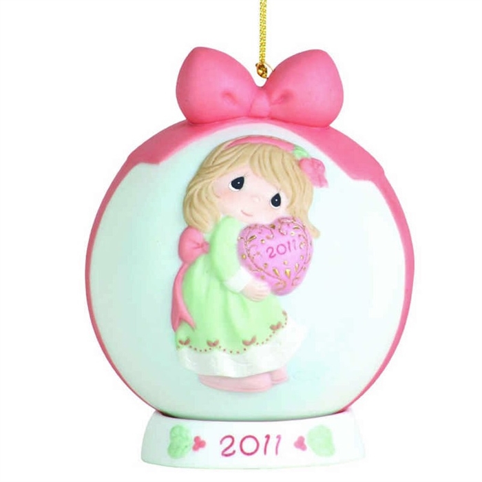 Precious Moments - Love Is The Best Gift Of All - Dated 2011 Christmas Ball Ornament