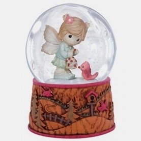 Precious Moments - Roma With Cardinal Musical Water Globe