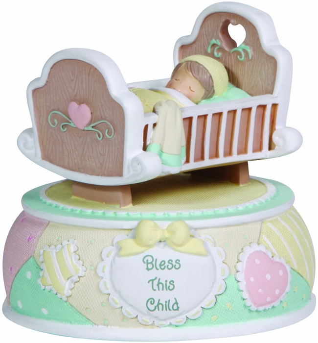Precious Moments - Baby in Crib Rocking - Musical
