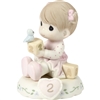 Precious Moments - Growing In Grace - Brunette Age 2 figurine