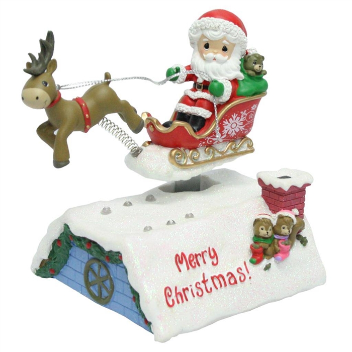 Precious Moments - Santa In Sleigh LED Musical