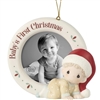 Precious Moments - Babyâ€™s 1st Christmas Photo Frame Ornament 201010