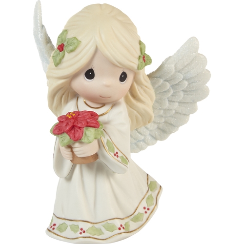 Precious Moments - May Your Christmas Blossom With Peace And Happiness Annual Angel Figurine