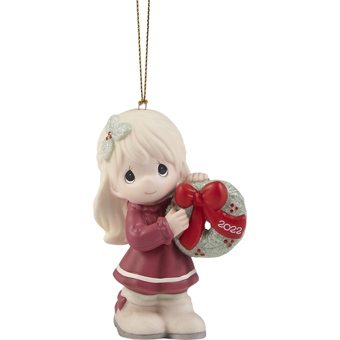 Precious Moments - May Your Christmas Wishes Come True 2022 Dated Girl Ornament 221002