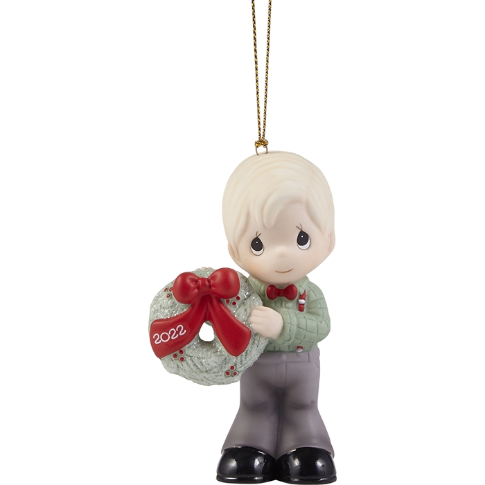 Precious Moments - May Your Christmas Wishes Come True 2022 Dated Boy Ornament 221010