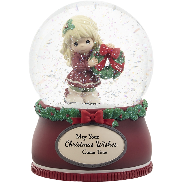 Precious Moments - May Your Christmas Wishes Come 2022 True Dated Water Globe221101