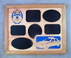 Oak Police Picture Frame