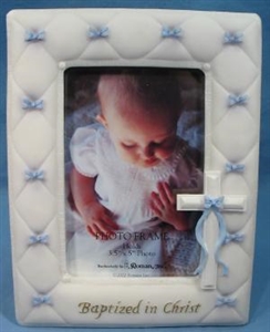 Baptized In Christ Boy Photo Frame