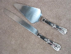 Silver Cake Server Set