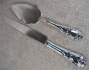 Silver Cake Server Set