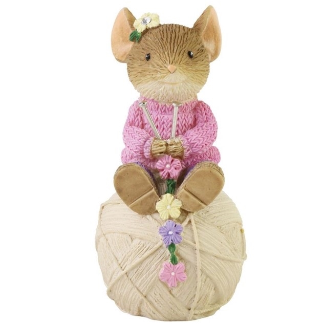 Tails with Heart | Knitter Mouse | 6009901 | DBC Collectibles